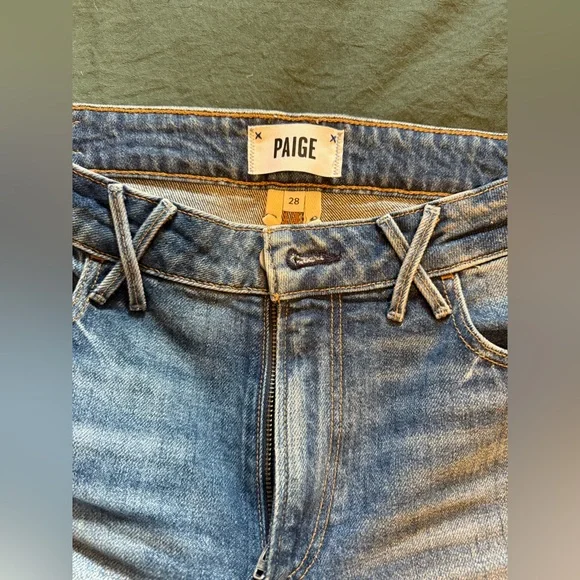 Paige Wide Leg Blue Jeans, size 28 - Picture 1 of 6